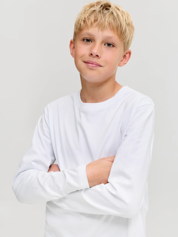 JJEORGANIC RLX TEE LS O-NECK NOOS JNR - Image 5