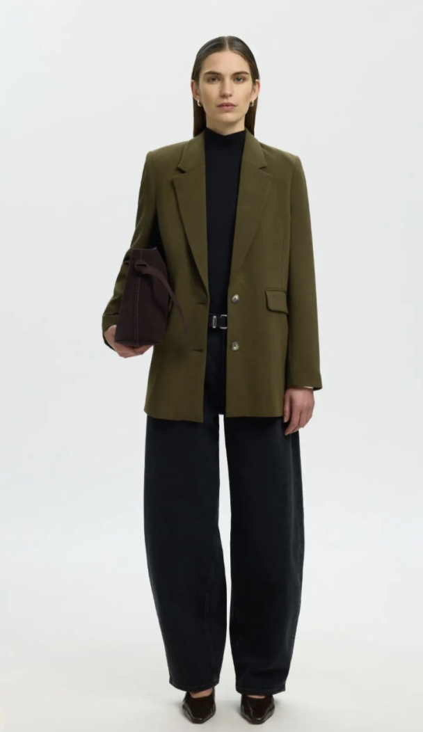 Rita Relaxed Blazer - Fir Green - Image 3