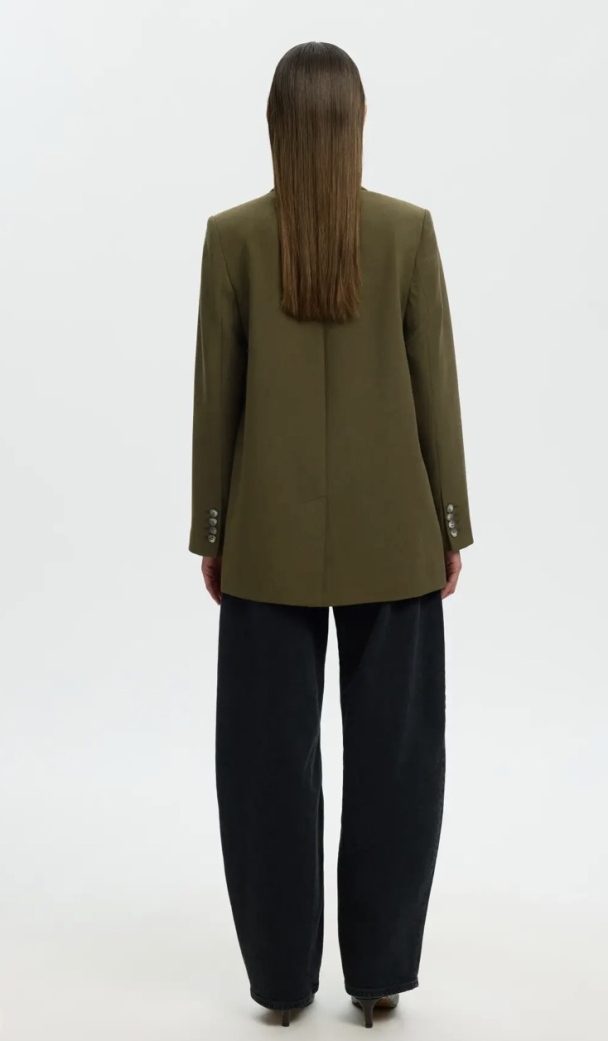 Rita Relaxed Blazer - Fir Green - Image 4