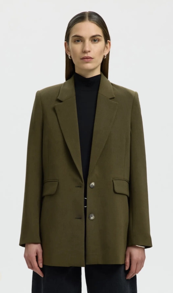 Rita Relaxed Blazer - Fir Green - Image 1