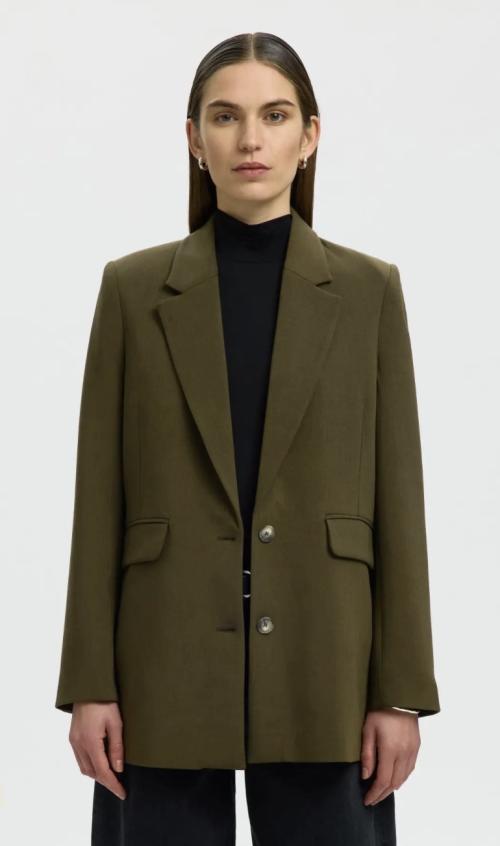 Rita Relaxed Blazer - Fir Green