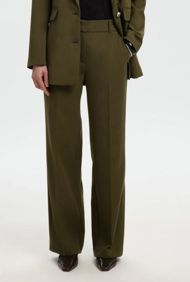 Rita Wide Pant - Fir Green - Image 1