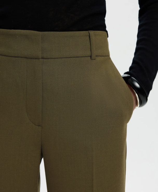 Rita Wide Pant - Fir Green - Image 5