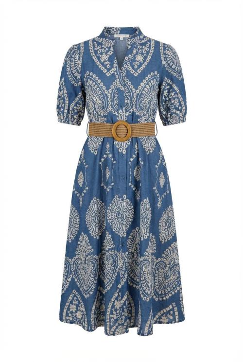 Lumine Midi Dress - Denim Blue 