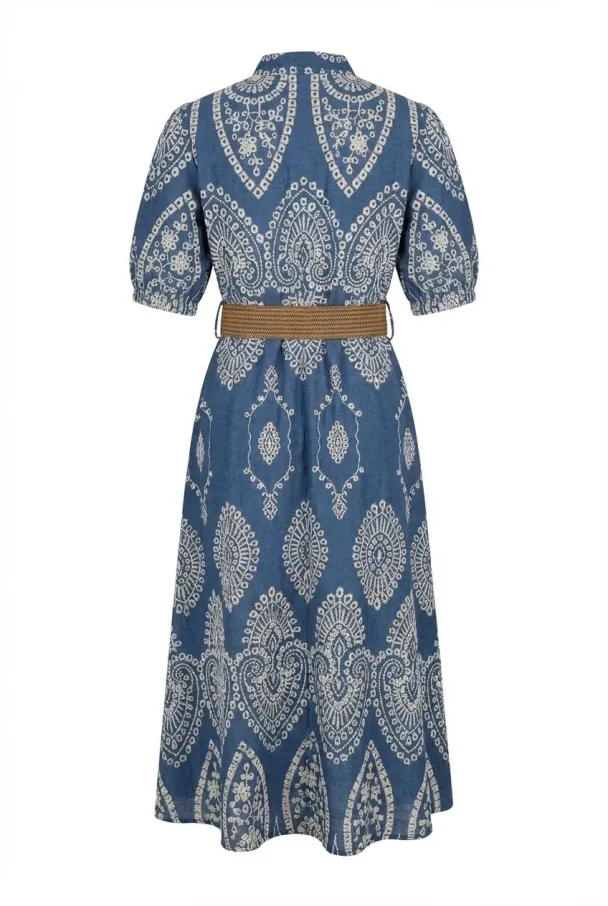Lumine Midi Dress - Denim Blue  - Image 2