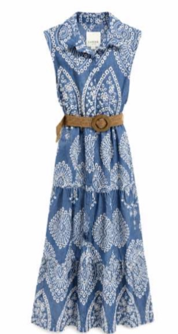 Lumine Long Dress - Denim Blue 