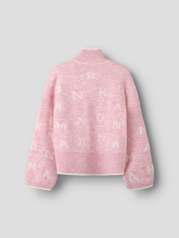 NKFNeifya oversize knit zip, rosa - Image 2