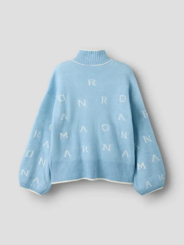 NKFNeifya oversize knit zip, blå - Image 2