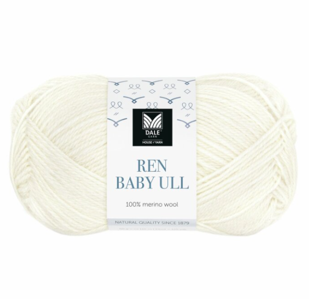 Ren Baby Ull - 102 - Hvit - Image 1