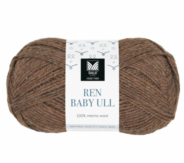 Ren Baby Ull - 108 - Mørk Brun Melert - Image 1