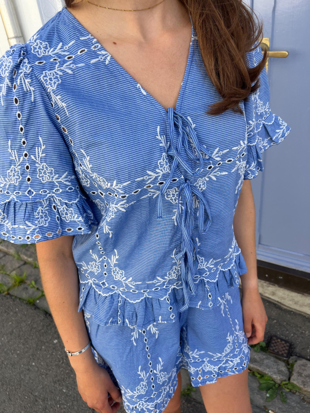 Ellie Tie Top - Marina / Star White - Image 1