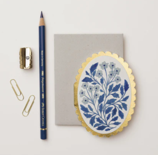 Kort Mini Blue Flora