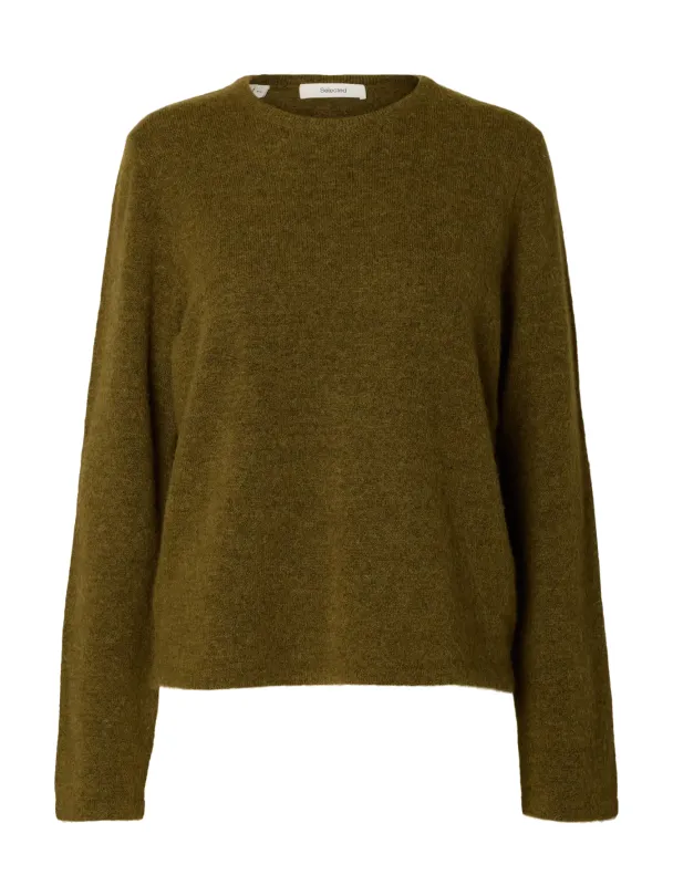 Lulu Knit O-Neck - Fir Green  - Image 1