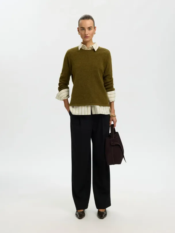 Lulu Knit O-Neck - Fir Green  - Image 2