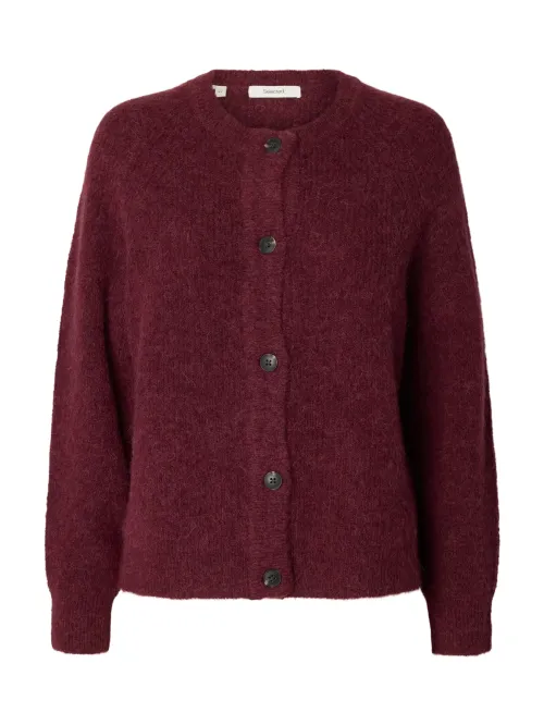 Lulu Knit Short Cardigan - Tawny Port 