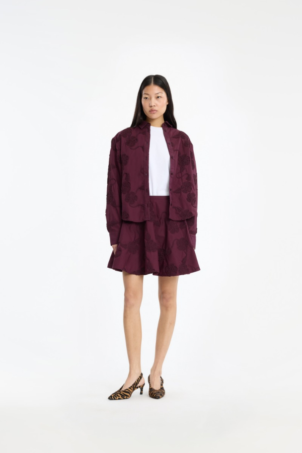 Flower Mini Skirt - Zinfandel  - Image 3