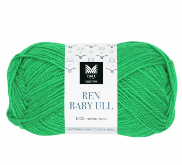 Ren Baby Ull - 116 - Skarp Grønn - Image 1