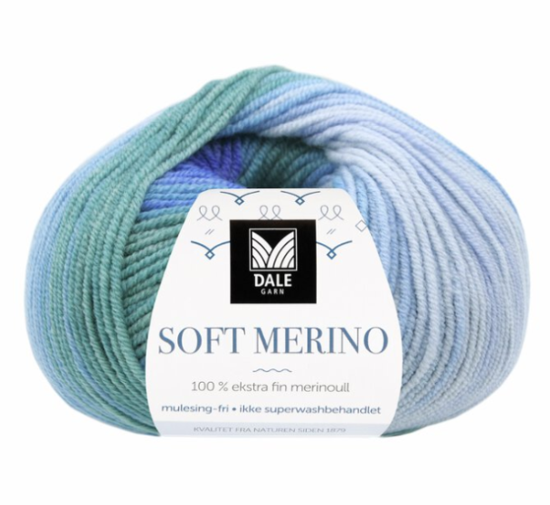 Soft Merino - 3044 - Blå Print - Image 1
