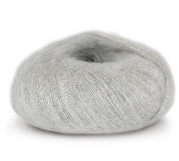 Tynn Kidsilk Erle - 4002 - Lys Grå Melert - Image 2