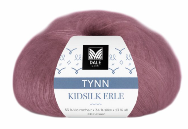 Tynn Kidsilk Erle - 4008 - Mørk Rose - Image 1