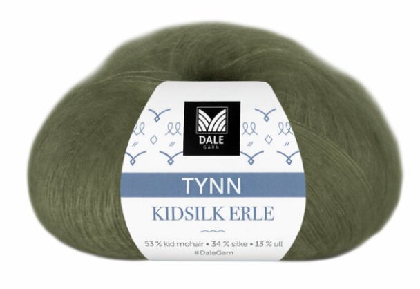 Tynn Kidsilk Erle - 4012 - Armygrønn - Image 1