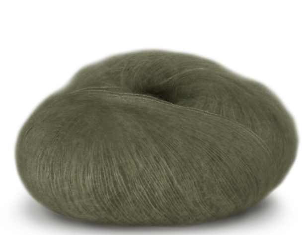 Tynn Kidsilk Erle - 4012 - Armygrønn - Image 2