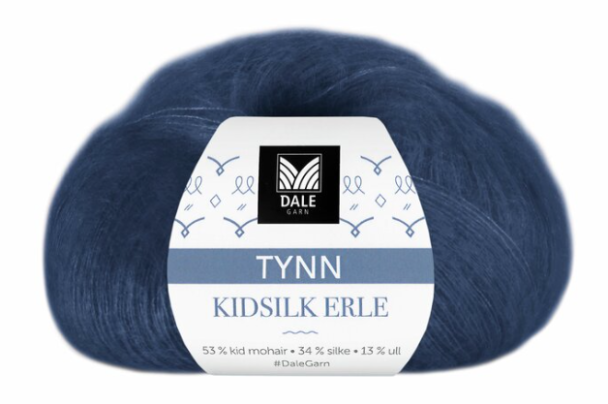 Tynn Kidsilk Erle - 4023 - Mørk Marine - Image 1