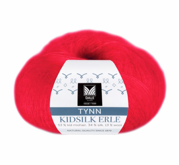 Tynn Kidsilk Erle - 4049 - Klar Rød - Image 1
