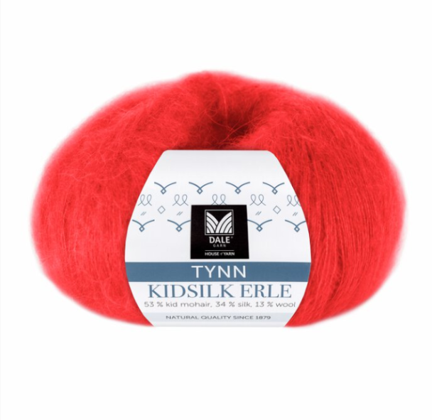 Tynn Kidsilk Erle - 4055 - Rød Oransje - Image 1