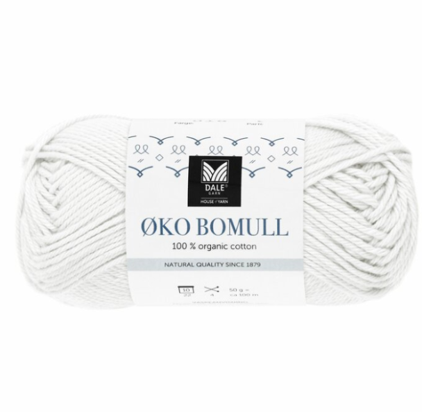Øko Bomull - 301 - Hvit - Image 1