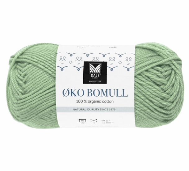 Øko Bomull - 305 - Lys Jadegrønn - Image 1