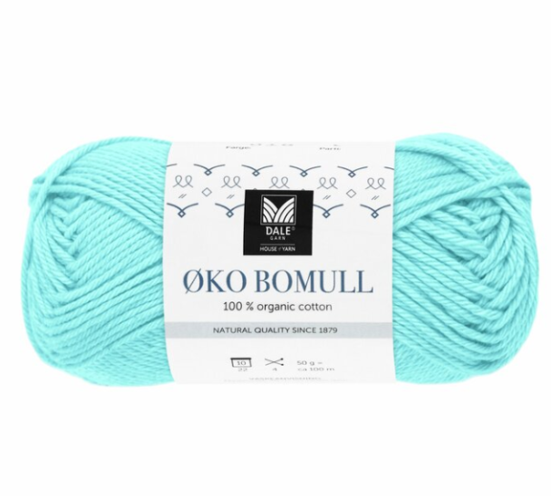 Øko Bomull - 308 - Karibisk Blå - Image 1