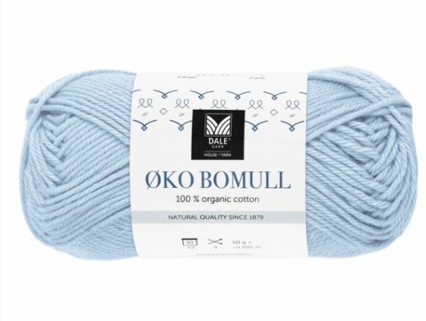 Øko Bomull - 309 - Lys Blå - Image 1