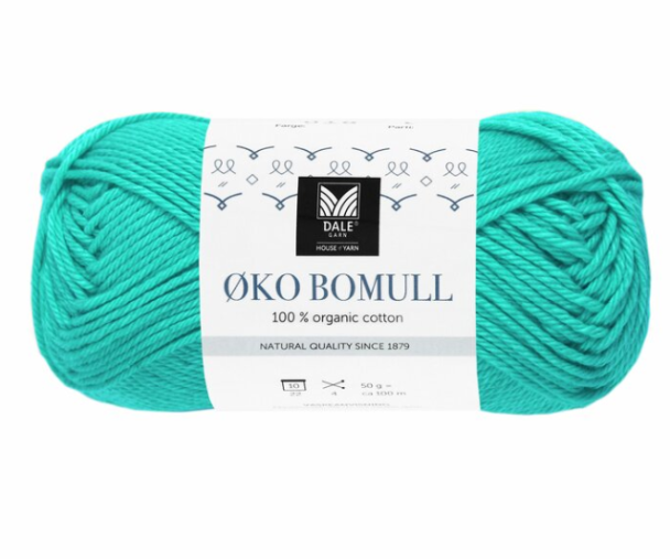Øko Bomull - 336 - Tropisk Blå - Image 1