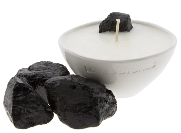 Mini White Ceramic Crystal Candle - HEAL - Image 2