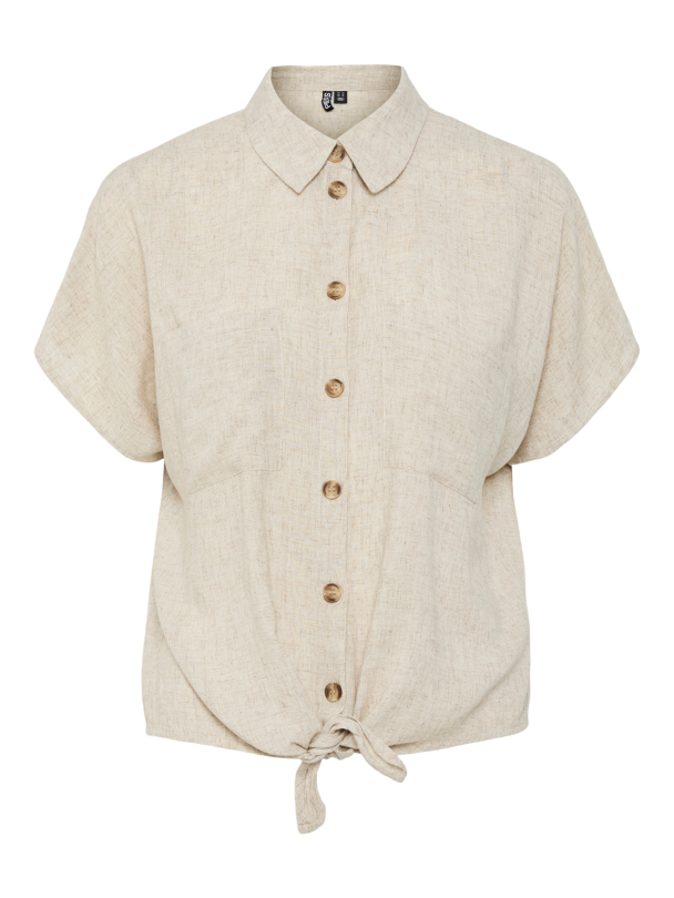 PCPIA LINEN BLEND SS TIE SHIRT WVN NOOS - Image 1