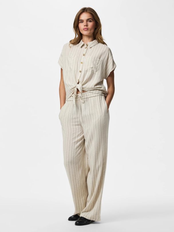 PCPIA LINEN BLEND SS TIE SHIRT WVN NOOS - Image 2
