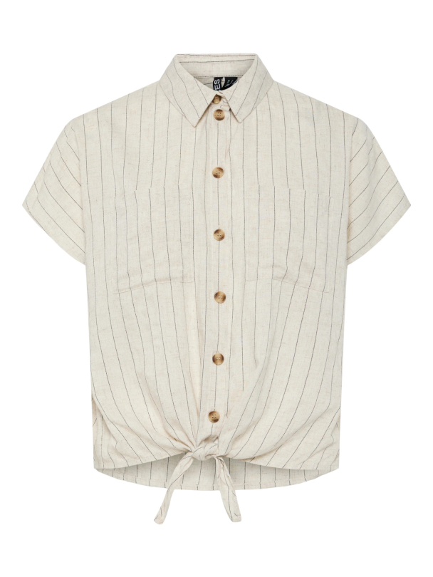 PCPIA LINEN BLEND SS TIE SHIRT WVN NOOS - Image 1