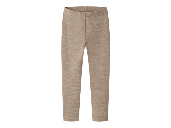 Nilo Wool/Modal Legging, Sepia Tint Melange - Lil' Atelier