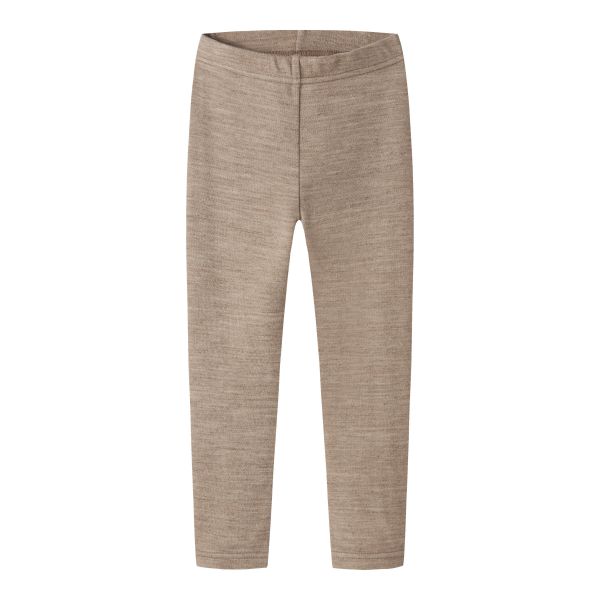 Nilo Wool/Modal Legging, Sepia Tint Melange - Lil' Atelier