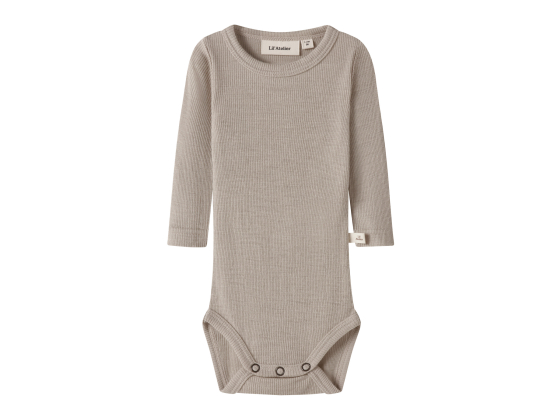 Nalu Rib Wool/Modal Body, Feather Gray - Lil' Atelier