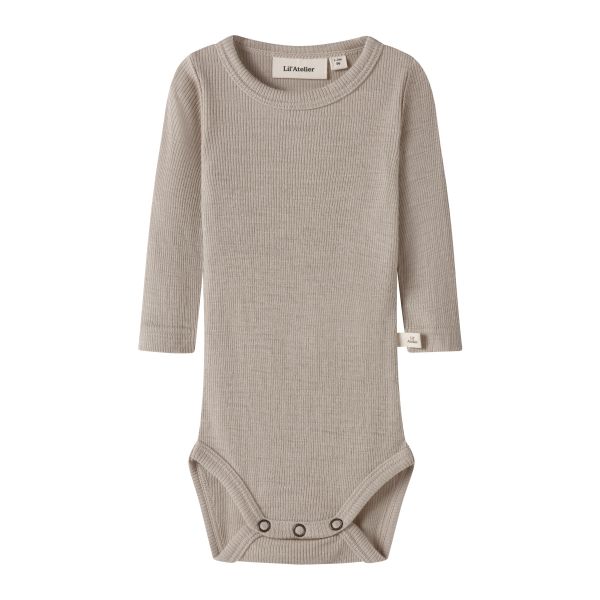 Nalu Rib Wool/Modal Body, Feather Gray - Lil' Atelier