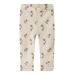 Nilo Wool/Modal Slim Legging, Turtledove / Flower - Lil' Atelier