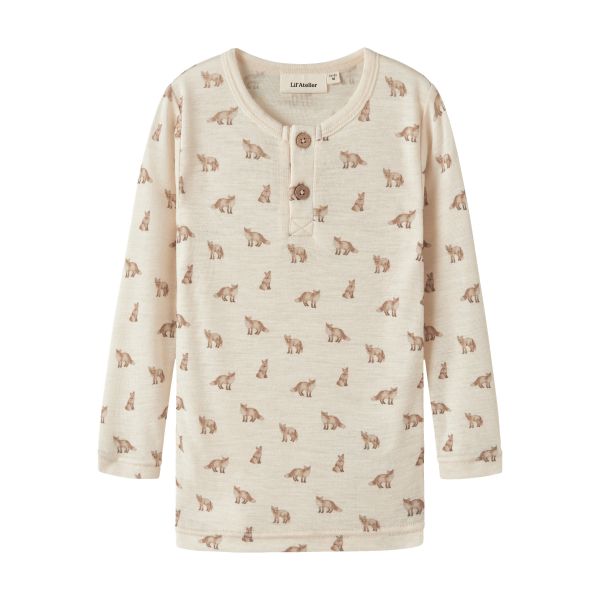 Nalu Wool/Modal Genser, Turtledove / Rev - Lil' Atelier