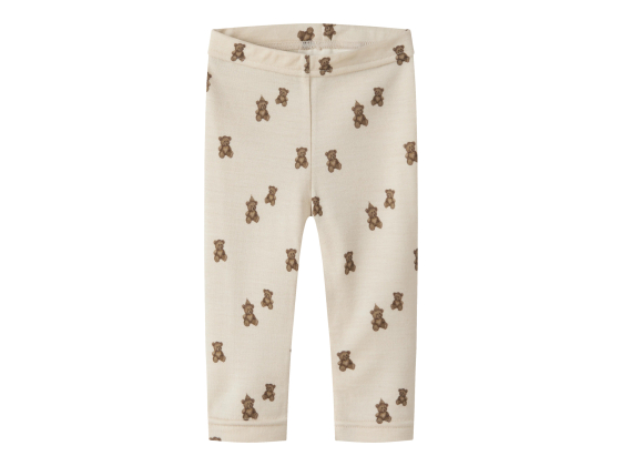 Nilo Wool/Modal Legging, Turtledove / Teddy Bear - Lil' Atelier