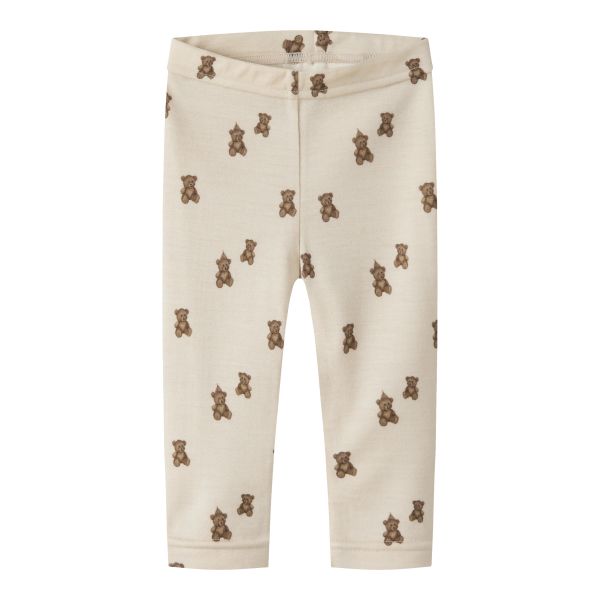 Nilo Wool/Modal Legging, Turtledove / Teddy Bear - Lil' Atelier