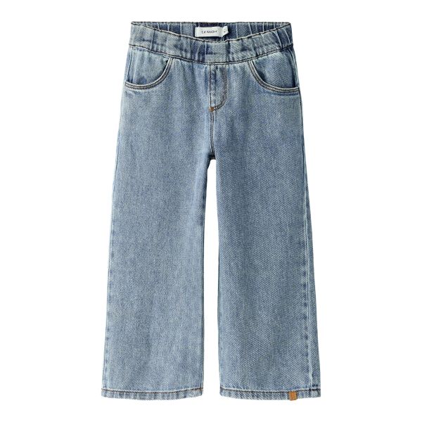 Karole Wide Jeans, Medium Blue Denim - Lil' Atelier