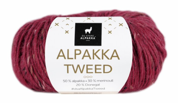 Alpakka Tweed - 116 - Dyp Rød - Image 1