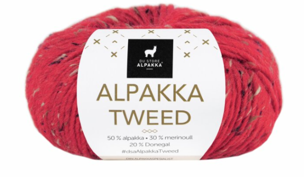 Alpakka Tweed - 120 - Rød - Image 1