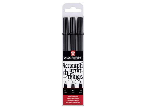Kalligrafi tusj Sakura Pigma Calligrapher – Sett med 3stk